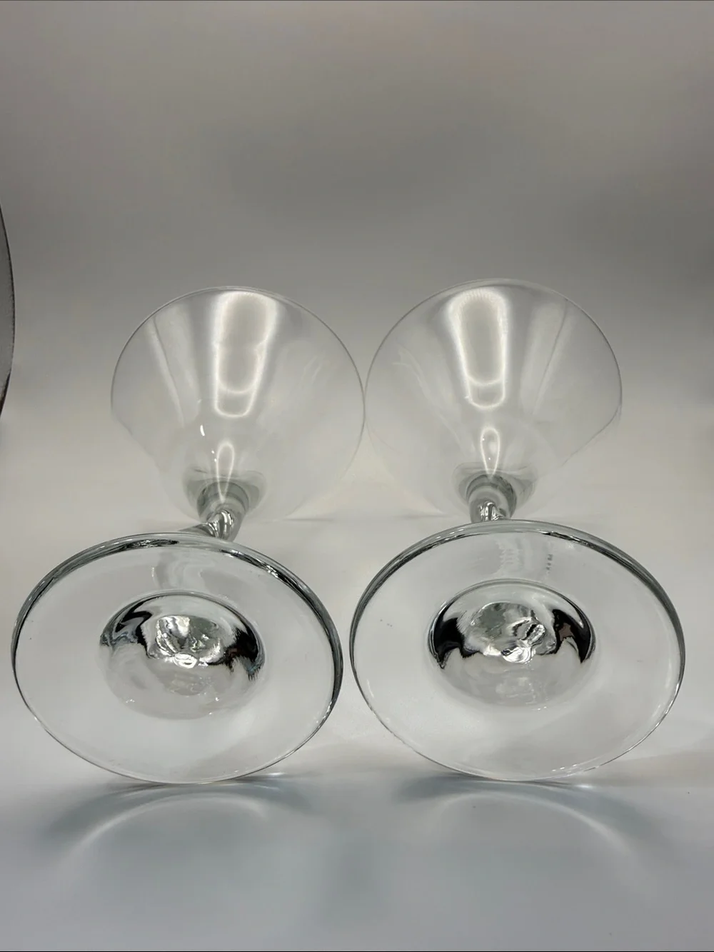 Libbey Z Twisted Retro Zig Zag Stem Boho Martini Margarita Glasses Set of 2